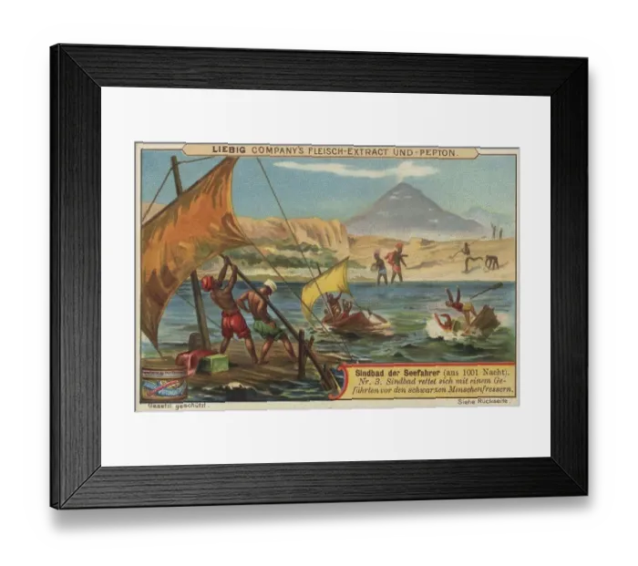Framed Print : Picture series 1001 Nights, Sinbad the Sailor