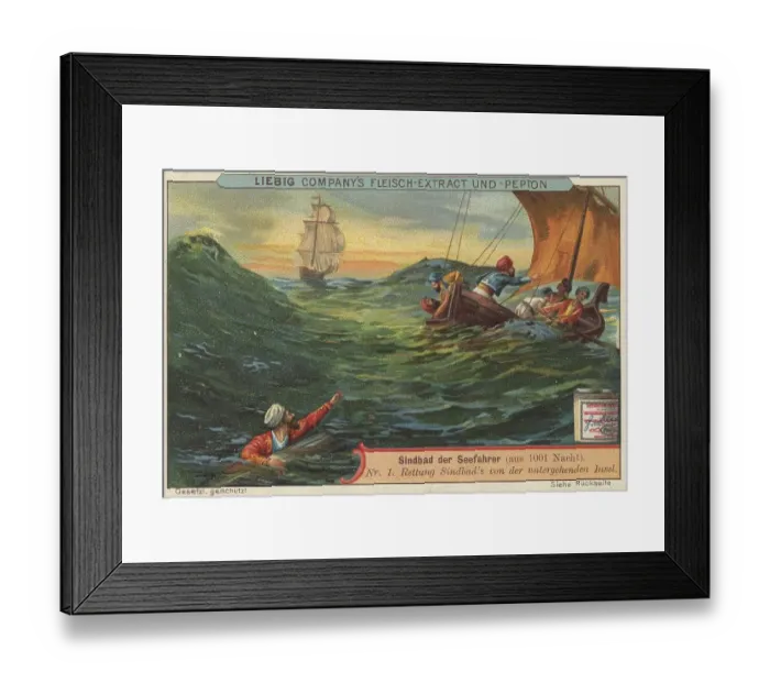 Framed Print : Picture series 1001 Nights, Sinbad the Sailor