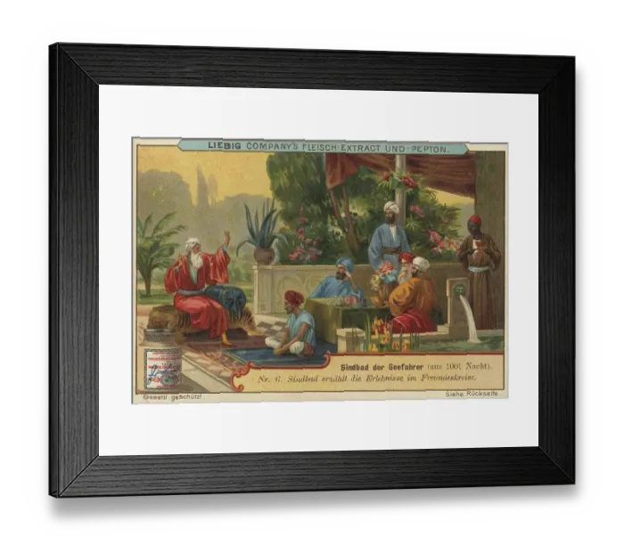 Framed Print : Picture series 1001 Nights, Sinbad the Sailor