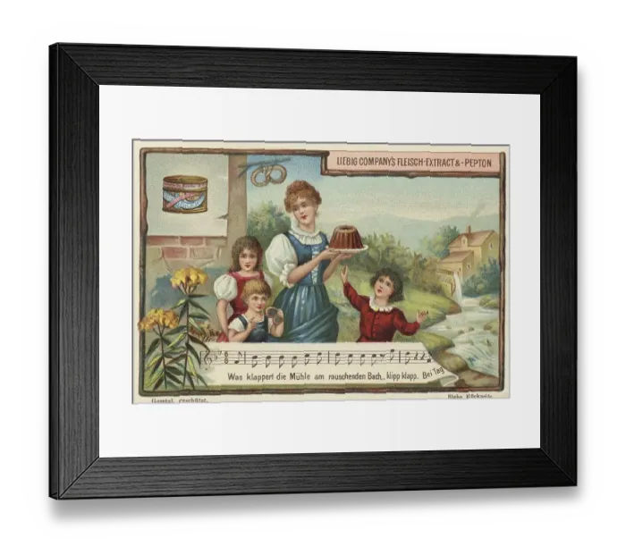Framed Print : Picture series Folk songs, The mill rattles by the rushing brook Framed Print : Picture series Folk songs, The mill rattles by the rushing brook