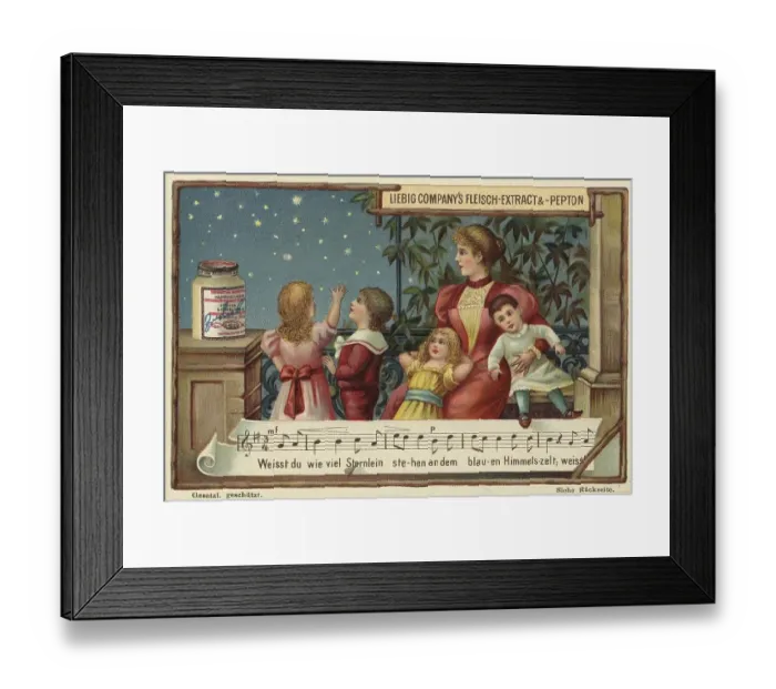 Framed Print : Picture series Folk songs, Weist du wie viel Sternlein stehen Framed Print : Picture series Folk songs, Weist du wie viel Sternlein stehen
