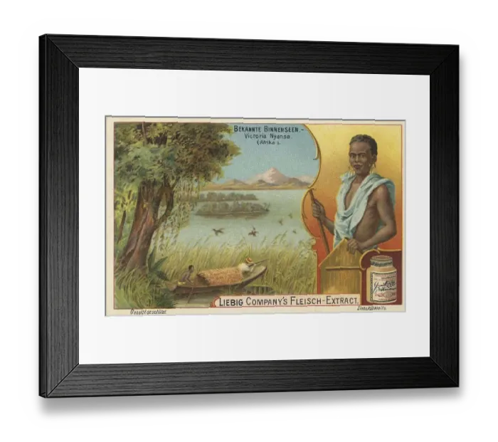 Framed Print : Picture series Known inland lake with natives