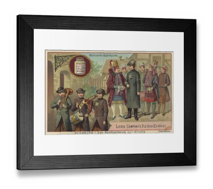 Framed Print : Series Wedding customs, Altenburg Framed Print : Series Wedding customs, Altenburg