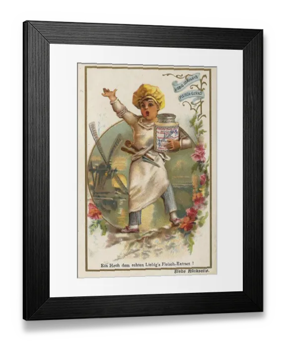 Framed Print : Series of pictures of children in various professions with Liebig glass