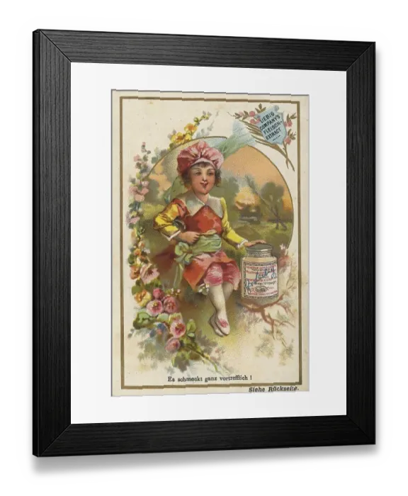 Framed Print : Picture series Children in various professions with Liebig glass