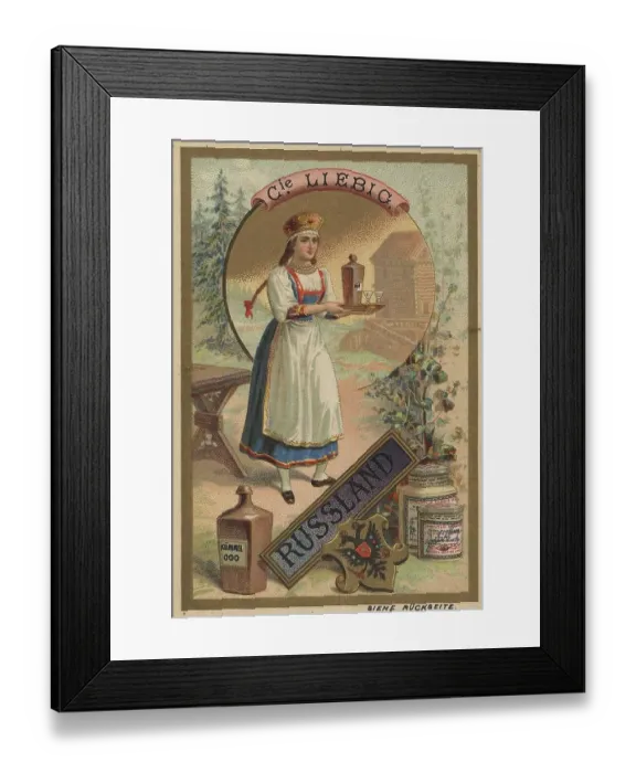 Framed Print : Picture series Drinks of the countries