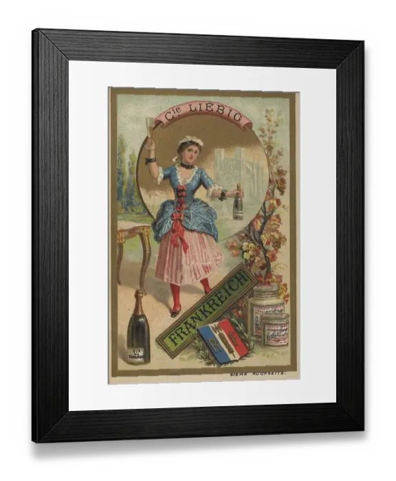 Framed Print : Picture series Drinks of the countries