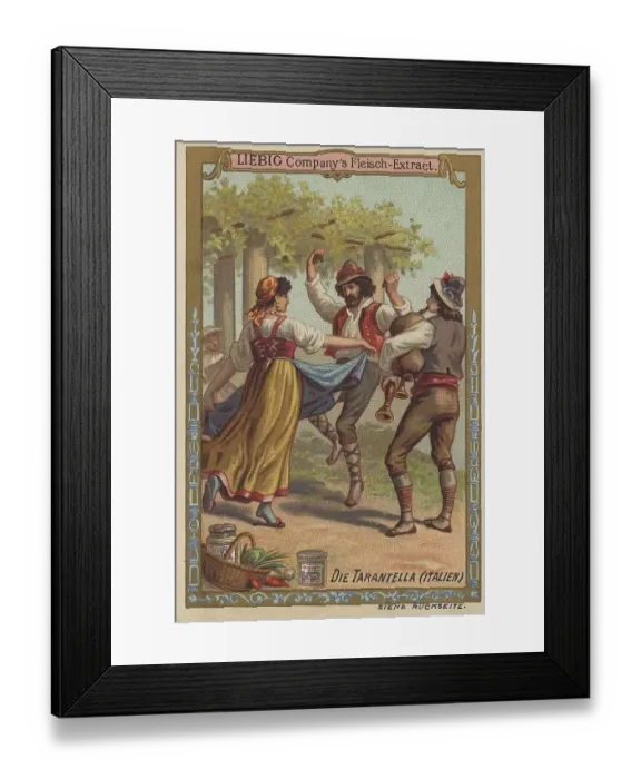 Framed Print : Picture series various dances, Tarantella Framed Print : Picture series various dances, Tarantella