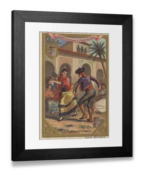 Framed Print : Picture series various dances, Fandango Framed Print : Picture series various dances, Fandango