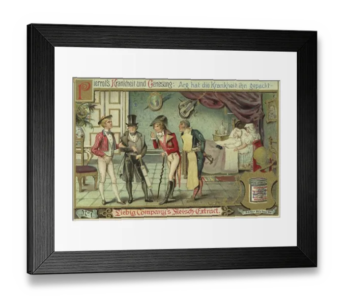 Framed Print : Series Cure of Pierrot by Liebig Meat Extract Framed Print : Series Cure of Pierrot by Liebig Meat Extract