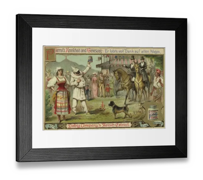 Framed Print : Series Healing of Pierrot by Liebig Meat Extract