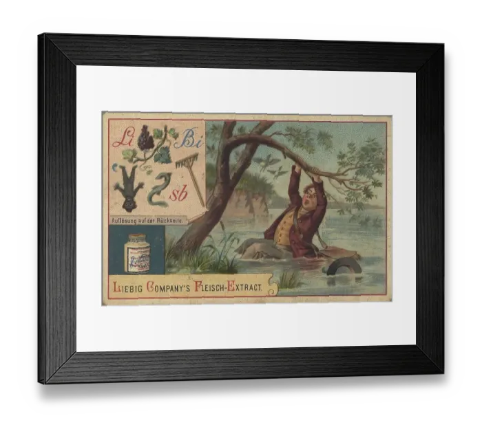 Framed Print : Picture series picture puzzle, Liebig picture