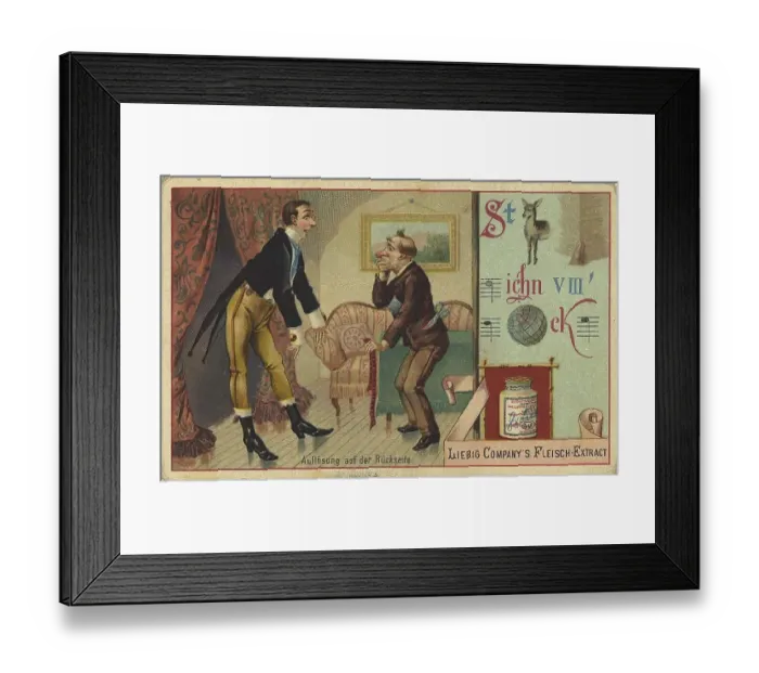 Framed Print : Picture series picture puzzle, Liebig picture