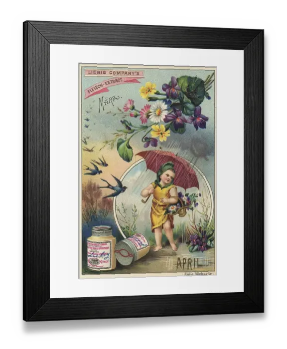 Framed Print : Picture series The Months, March and April Framed Print : Picture series The Months, March and April