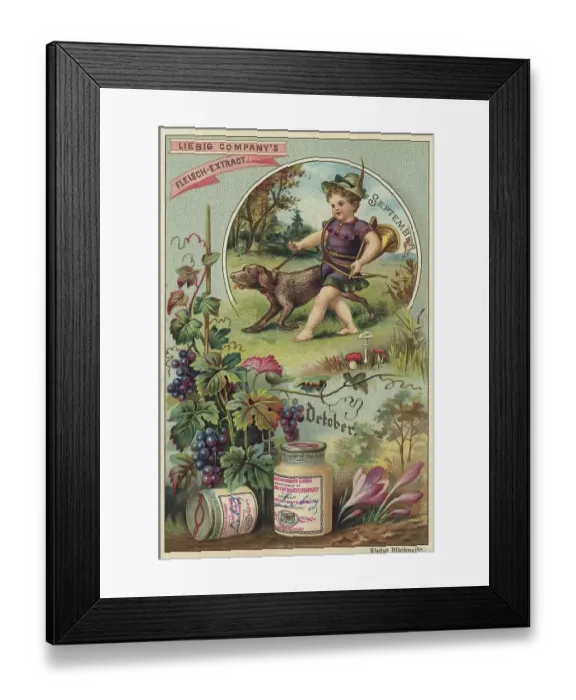 Framed Print : Picture series The months, September and October