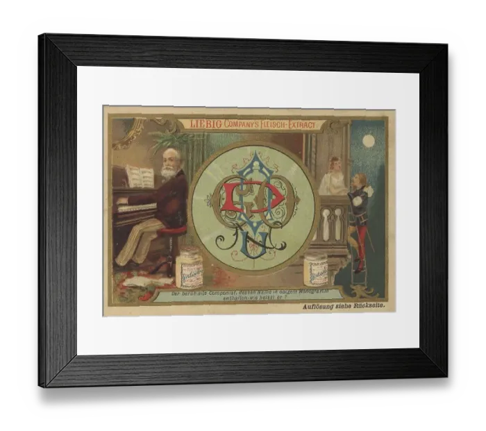 Framed Print : Picture series Riddles, The name of a famous composer is hidden in the monogram (Gounod) Framed Print : Picture series Riddles, The name of a famous composer is hidden in the monogram (Gounod)