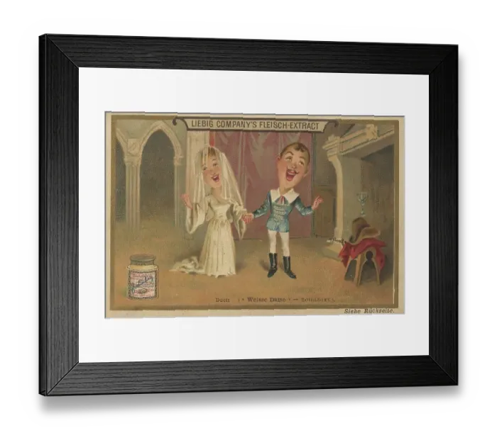 Framed Print : Picture series Singing groups, duet sings the white lady of Boieldiel Framed Print : Picture series Singing groups, duet sings the white lady of Boieldiel