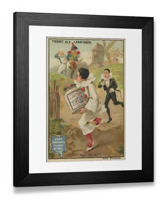 Framed Print : Series Stories of Pierrot, as thief Framed Print : Series Stories of Pierrot, as thief