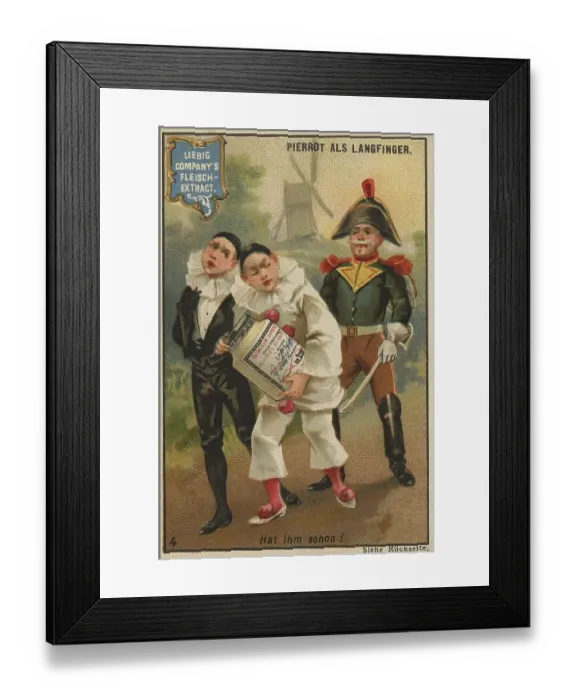Framed Print : Series Stories of Pierrot, as thief Framed Print : Series Stories of Pierrot, as thief