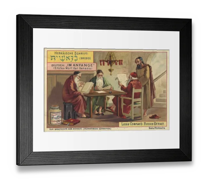 Framed Print : Picture series The history of writing