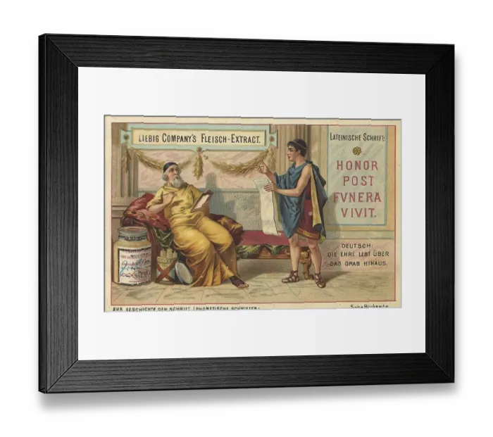 Framed Print : Picture series The history of writing
