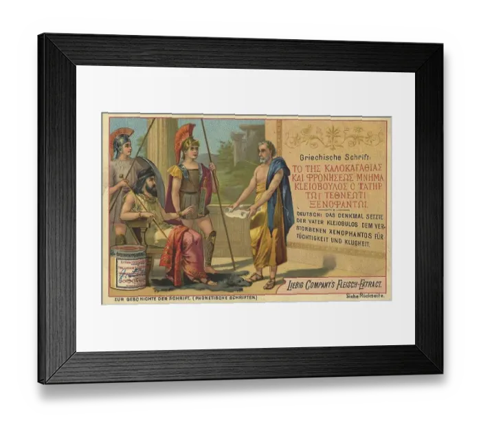Framed Print : Picture series The history of writing
