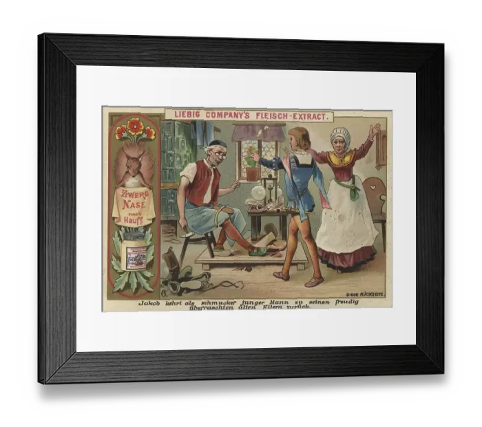 Framed Print : Picture series Dwarf Nose, 6, Jacob returns as a handsome young man to his joyfully surprised old parents