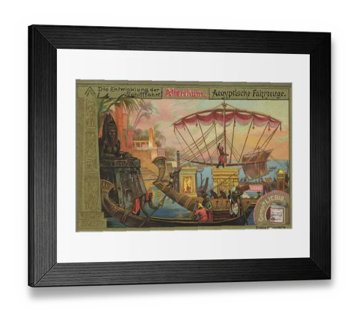 Framed Print : Picture series The development of navigation