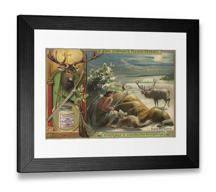 Framed Print : Picture series Hunting, stag hunt in the highlands of Scotland
