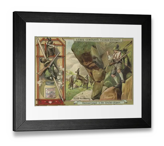 Framed Print : Picture series Hunting, chamois hunting