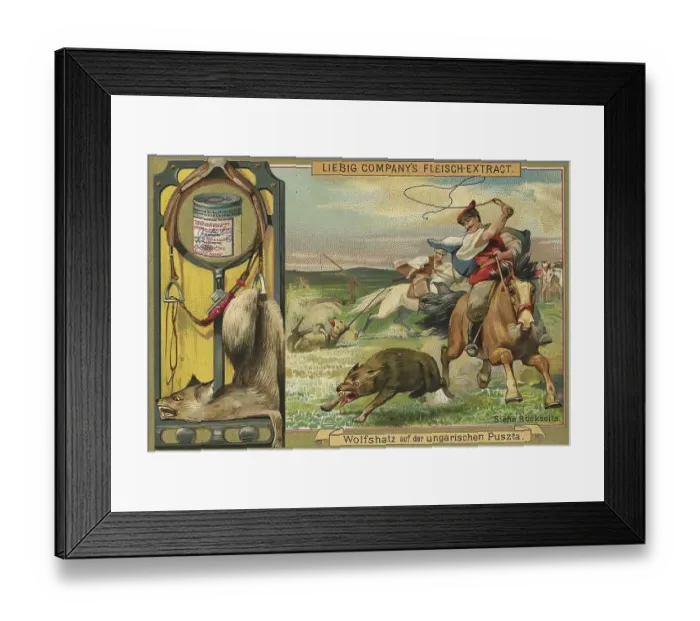 Framed Print : Picture series Hunting, wolf hunt