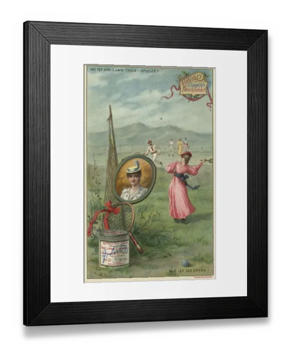 Framed Print : Picture series Riddle, where is the Lawn Tennis Player