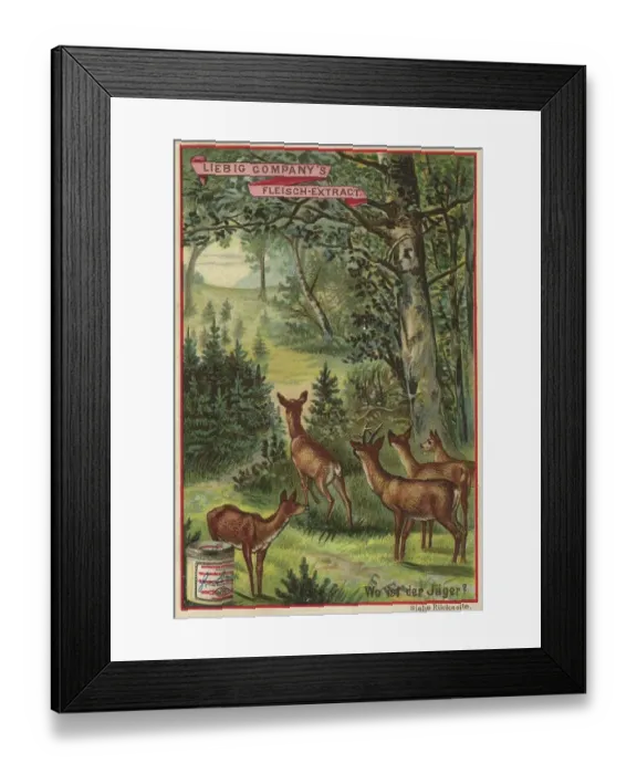 Framed Print : Picture series picture puzzle, where is the hunter