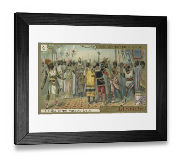 Framed Print : Picture series Vasco de Gama, The African Woman by Giacomo Meyerbeer