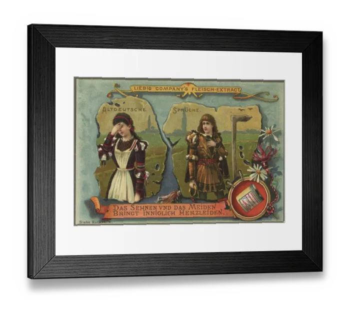 Framed Print : Picture series Altdeutsche Sprueche
