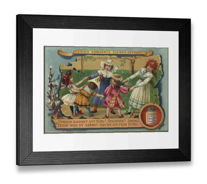 Framed Print : Picture series Altdeutsche Sprueche