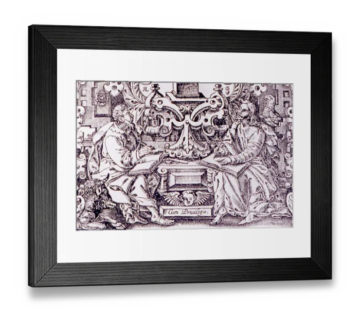 Framed Print : Detail of New Testament Title Page from the 1611 AV