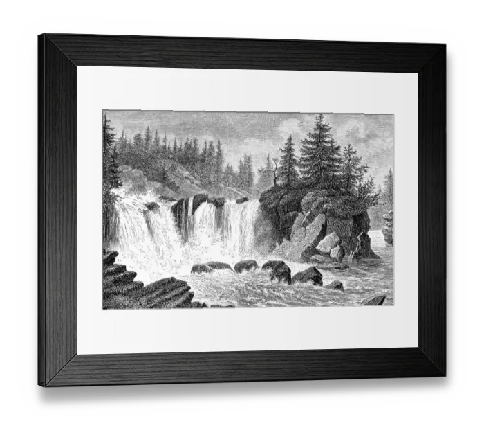 Framed Print : Traunfall waterfall near Gmunden an der Traun