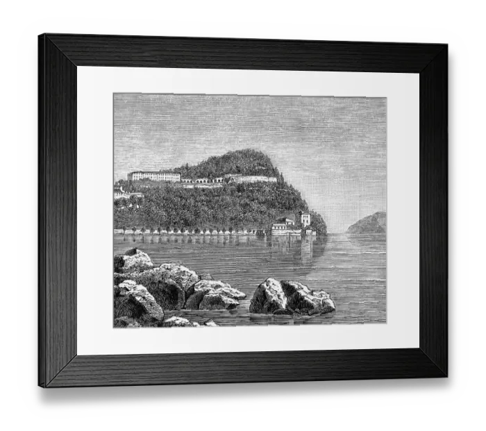 Framed Print : Lago di Como, the picturesque Lake Como in the Southern Alps