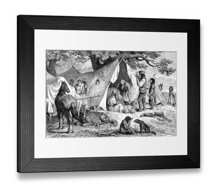Framed Print : Group of people with no fixed abode