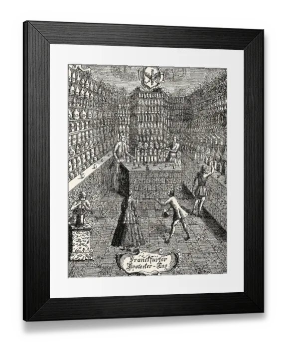 Framed Print : Old pharmacy, Frankfurt, Germany