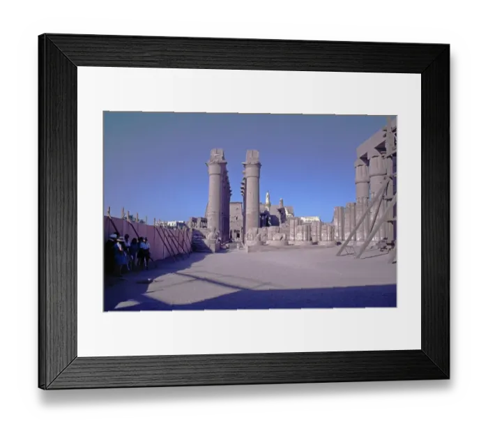Framed Print : View from the colonnaded courtyard of Amenophis III onto the colonnade Framed Print : View from the colonnaded courtyard of Amenophis III onto the colonnade