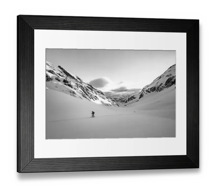 Framed Print : Ski tourer in lonely landscape Framed Print : Ski tourer in lonely landscape