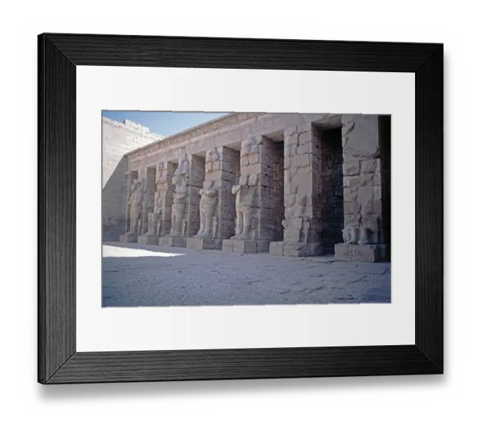 Framed Print : Columns, First Court, Medinet Habu