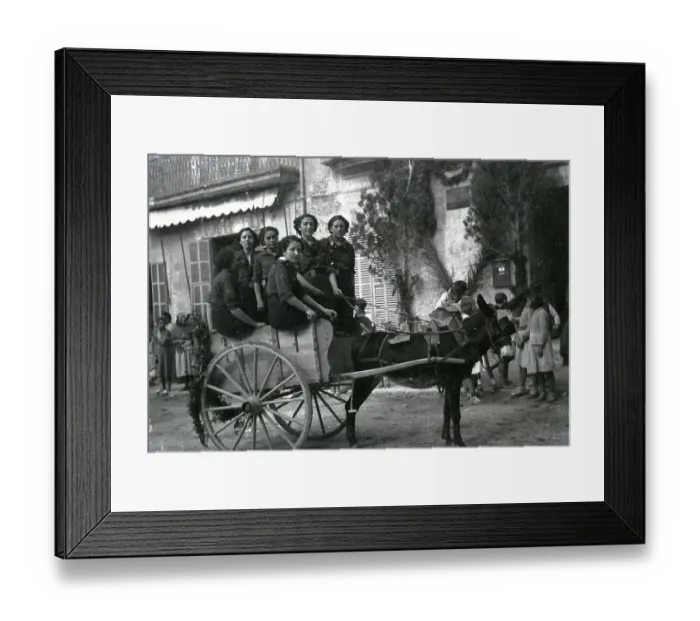 Framed Print : Historical image from the beginning of the 20th century, Porreres, Majorca, Spain, Europe