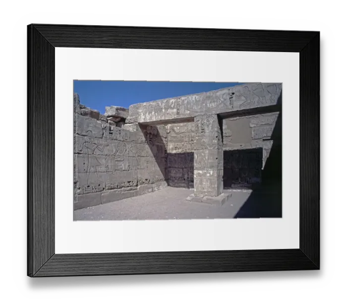 Framed Print : Reliefs, Holy of Holies, Medinet Habu, Thebes-West, Luxor, Nile Valley, Egypt, September 1989, vintage, retro, old, historical, Africa Framed Print : Reliefs, Holy of Holies, Medinet Habu, Thebes-West, Luxor, Nile Valley, Egypt, September 1989, vintage, retro, old, historical, Africa