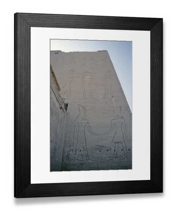 Framed Print : Reliefs, outer wall, Horus Temple, Edfu, Nile Valley, Egypt, September 1989, vintage, retro, old, historical, Africa Framed Print : Reliefs, outer wall, Horus Temple, Edfu, Nile Valley, Egypt, September 1989, vintage, retro, old, historical, Africa