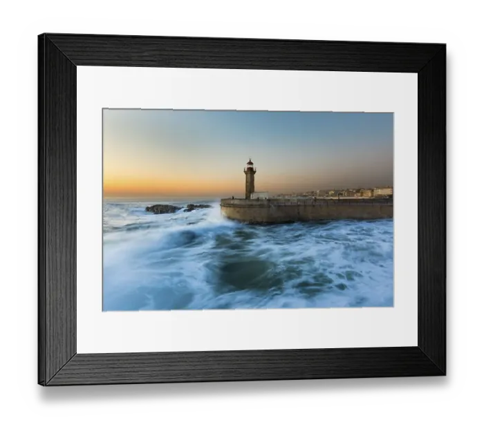 Framed Print : Lighthouse Foz do Douro, Grande Porto, Norte, Portugal, Europe Framed Print : Lighthouse Foz do Douro, Grande Porto, Norte, Portugal, Europe
