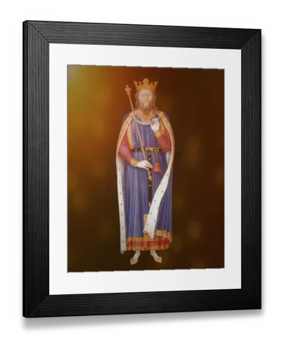 Framed Print : Clovis, Chlodovechus, Chlodwig I. Chlodowech, 466-511, King of the Franks of the Merovingian dynasty, digitally edited after Jean_de_Tillet