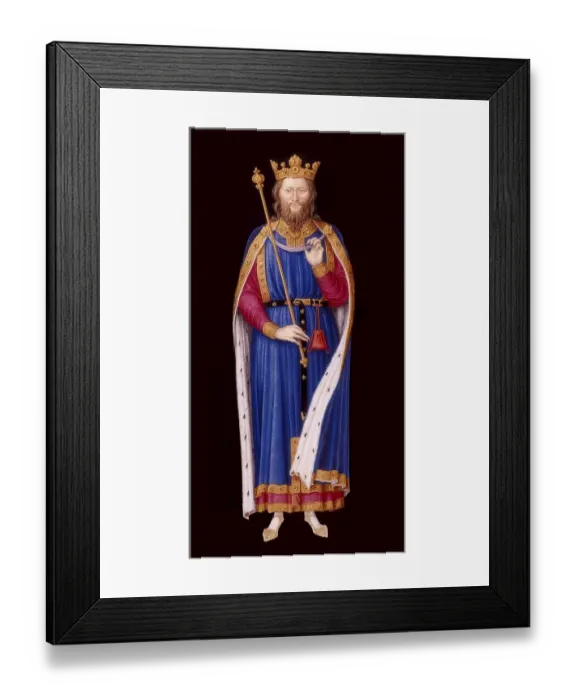 Framed Print : Clovis, Chlodovechus, Chlodwig I. Chlodowech, 466-511, King of the Franks of the Merovingian dynasty, digitally edited after Jean_de_Tillet